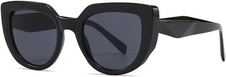 

Ретро двухцветные солнцезащитные очки «кошачий глаз» для женщин, ромбовидные дужки, винтажные солнцезащитные очки для женщин и мужчин с защитой от УФ-излучения UV400 generic, Black Black