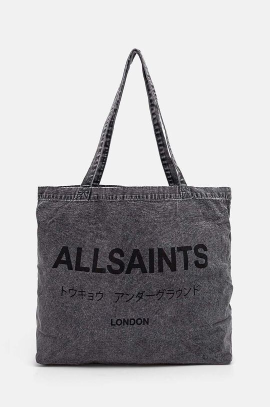 

Хлопковая сумка AllSaints, черный