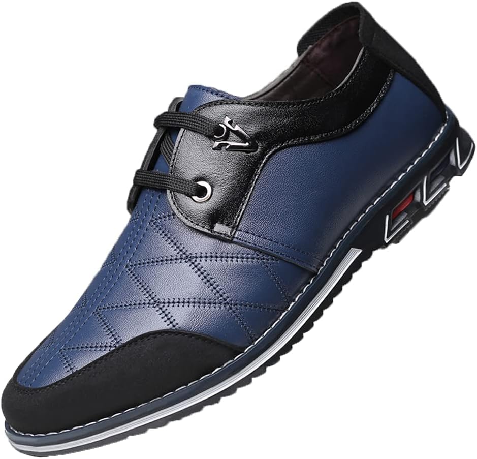 

Мужские классические деловые мокасины, мужские офисные кожаные кеды, дерби, пенни-лоферы, легкие и удобные броги Veslexth, синий