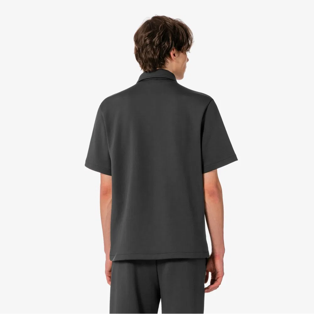 Футболка мужская Lacoste с коротким рукавом на молнии, темно-серый — фото 3