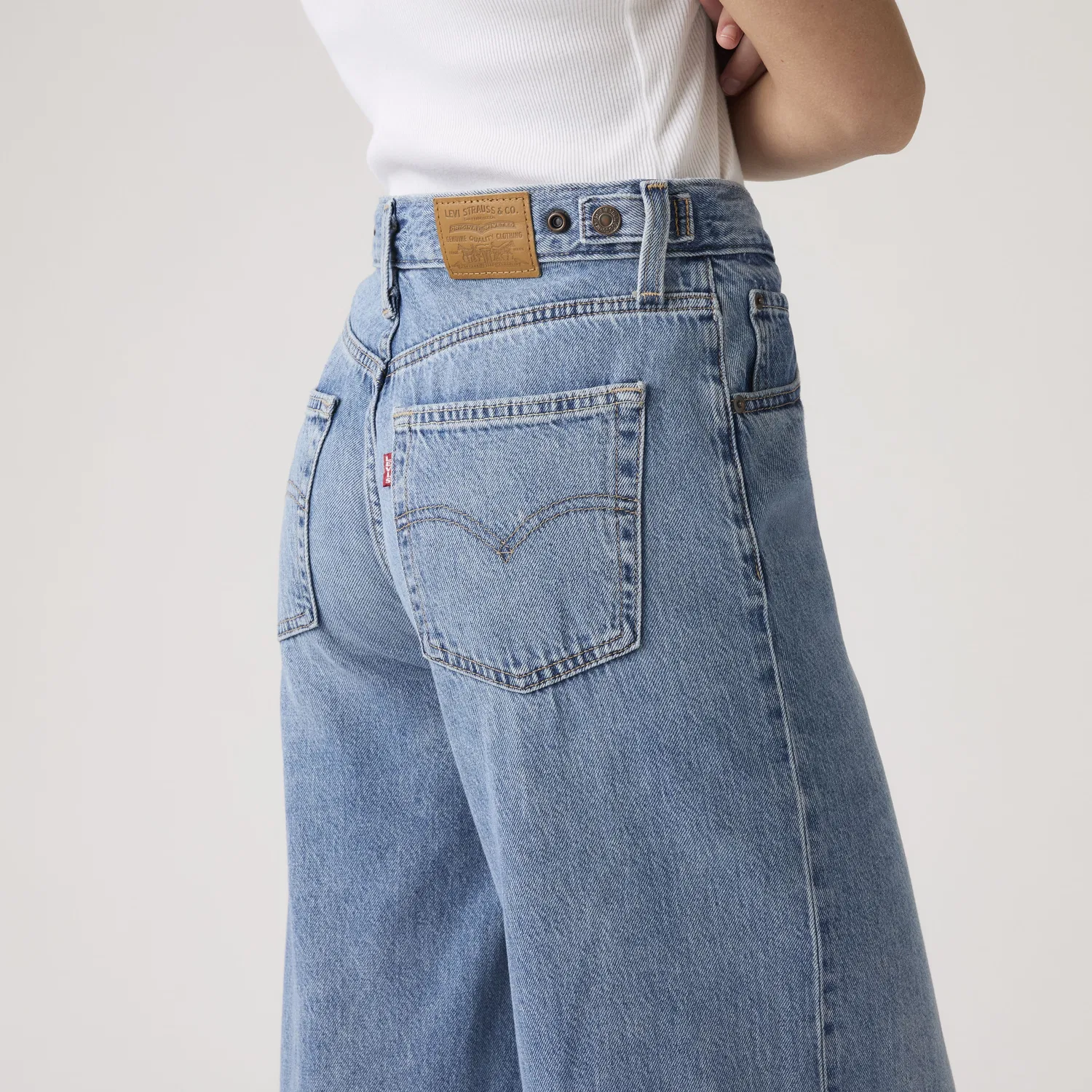 Легкие женские джинсы Cinch с широкими штанинами Levi's, Medium Wash — фото 3