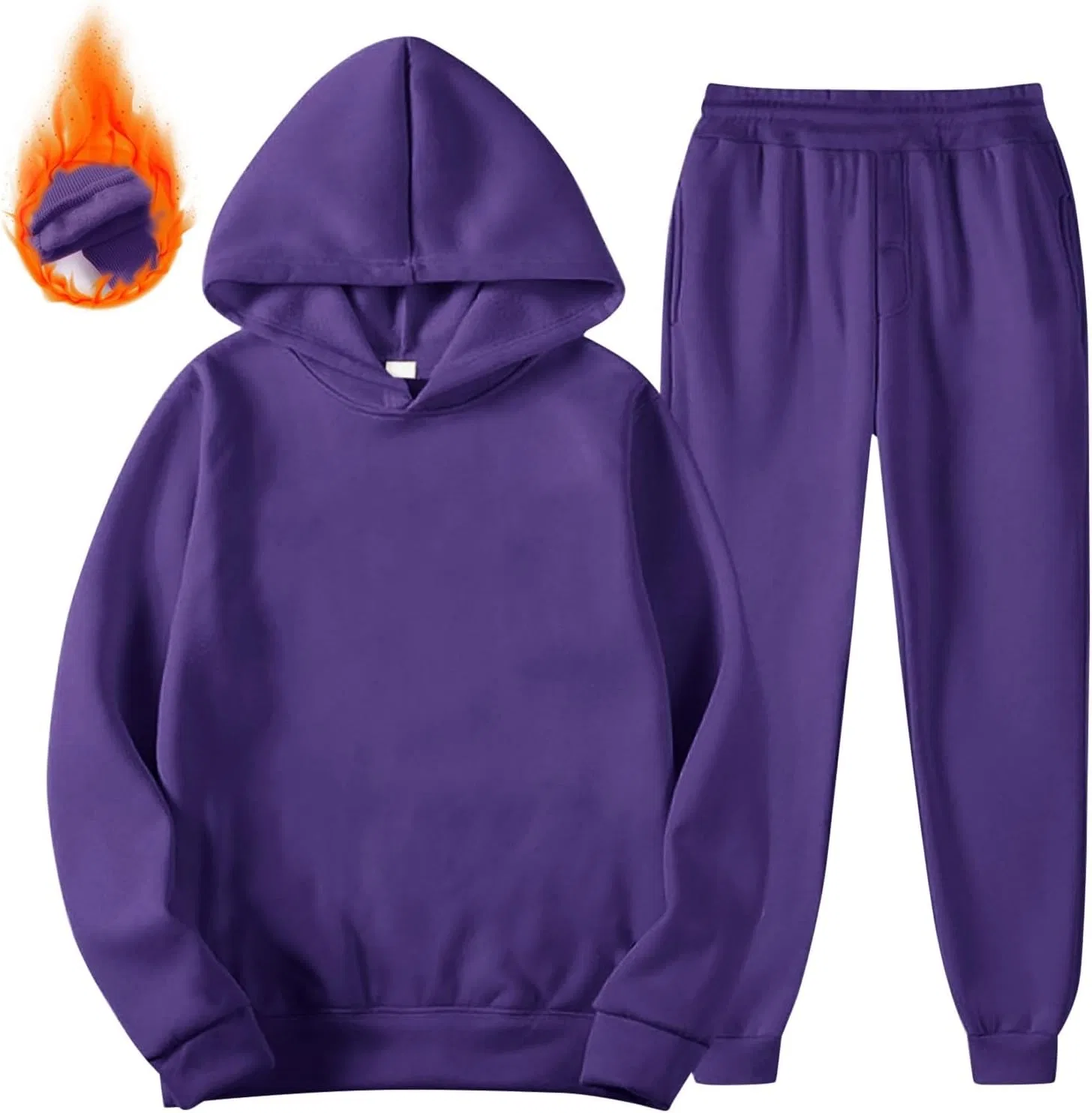 Детский спортивный костюм флисовый, 2 предмета, Purple — фото 4