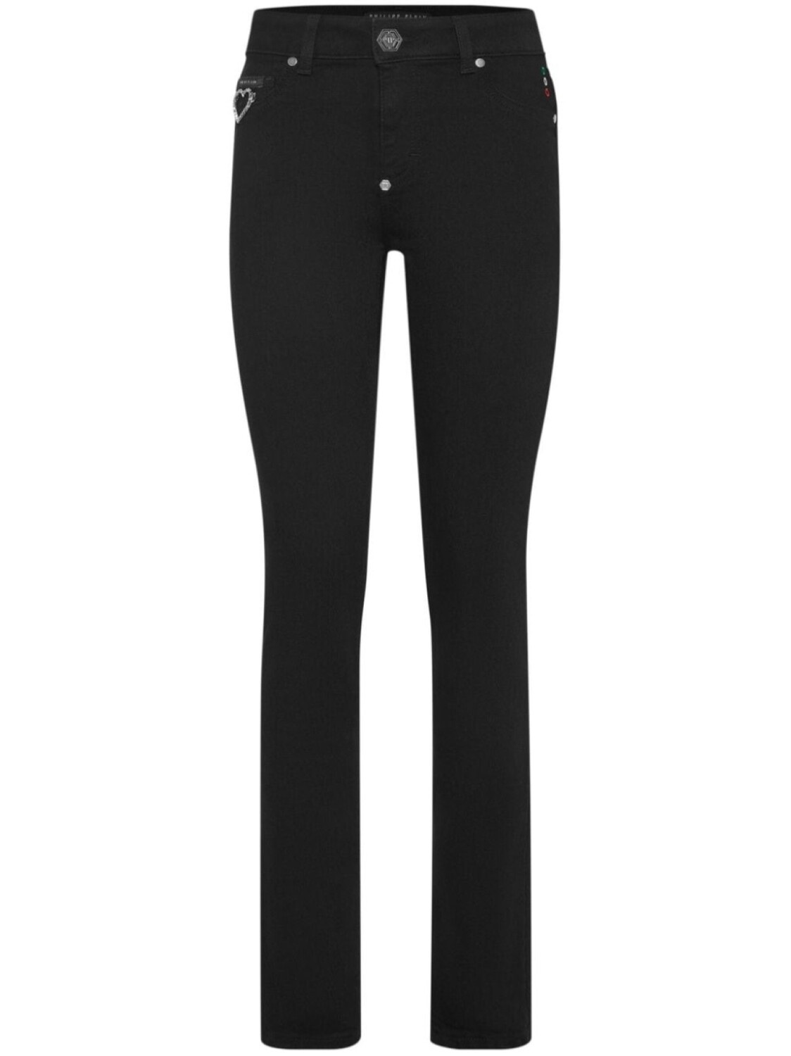 

Philipp Plein джинсовые джеггинсы Heart, черный