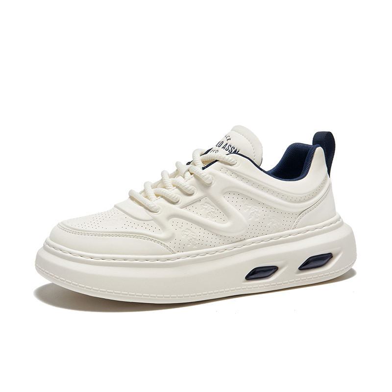 U.S. POLO ASSN. Низкие скейтерские кросcовки мужские бело-коричневые, цвет White Brown — фото 4