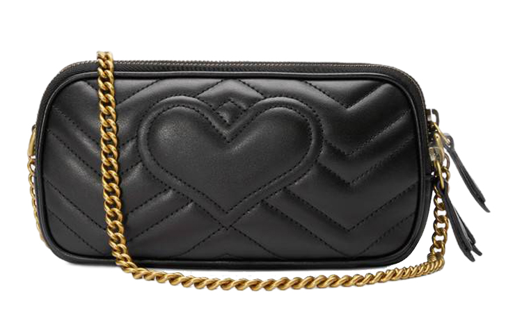 Женская сумка GUCCI GG Marmont стеганая кожаная с цепью — фото 4