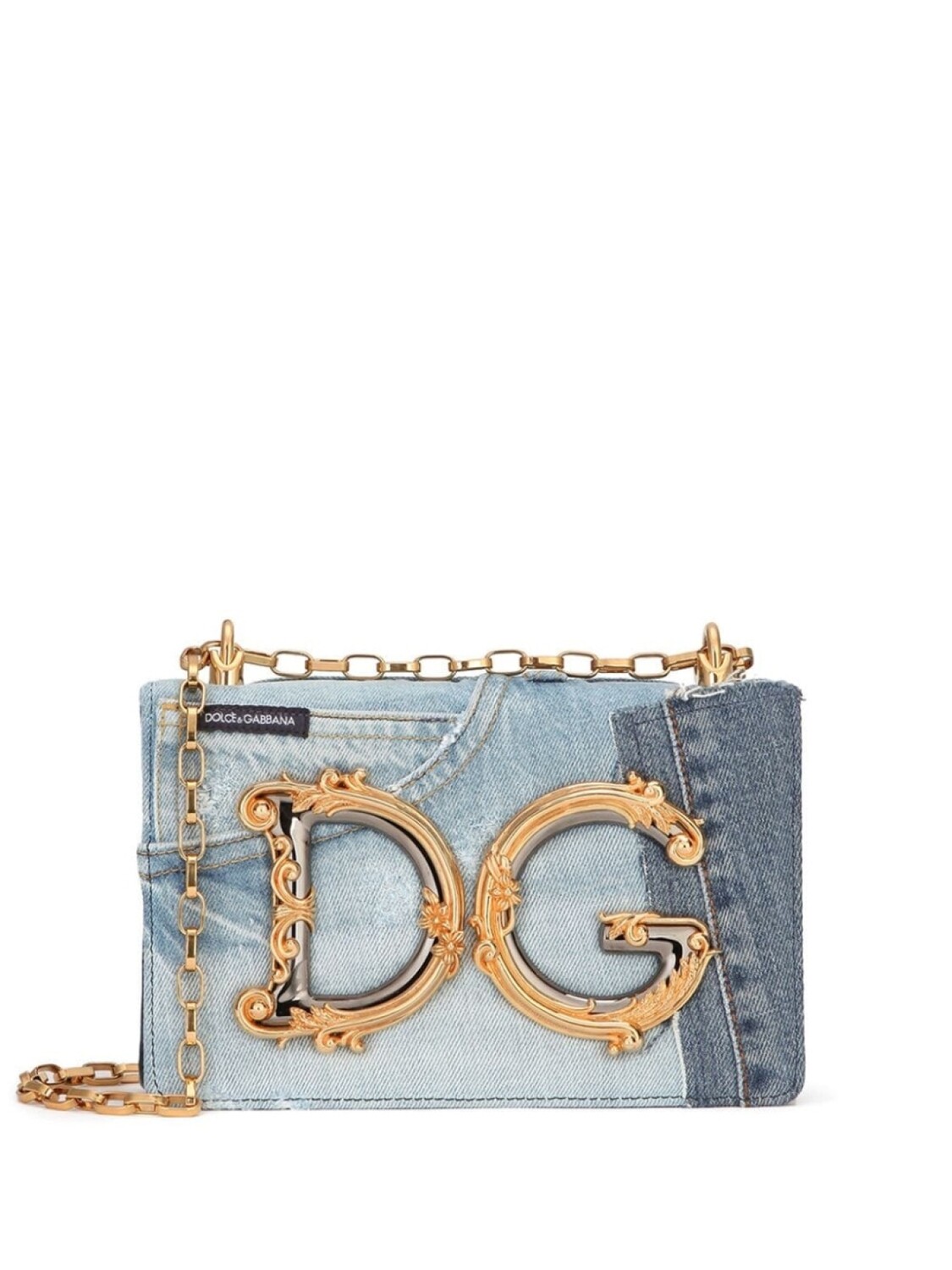 

Dolce & Gabbana джинсовая сумка DG Girls в технике пэчворк, синий
