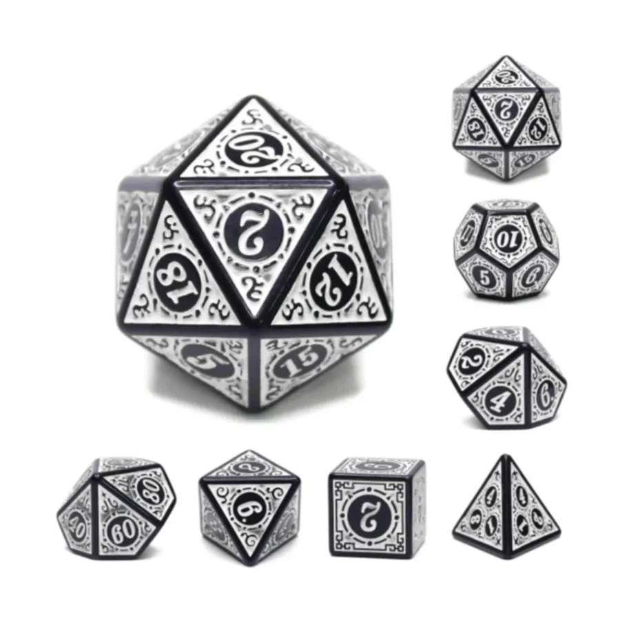 

Набор Poly — Magic Flame с белым (7), Dice Sets - Resin/Acrylic - Rainbow & Multi-Colored (Foam Brain Games)