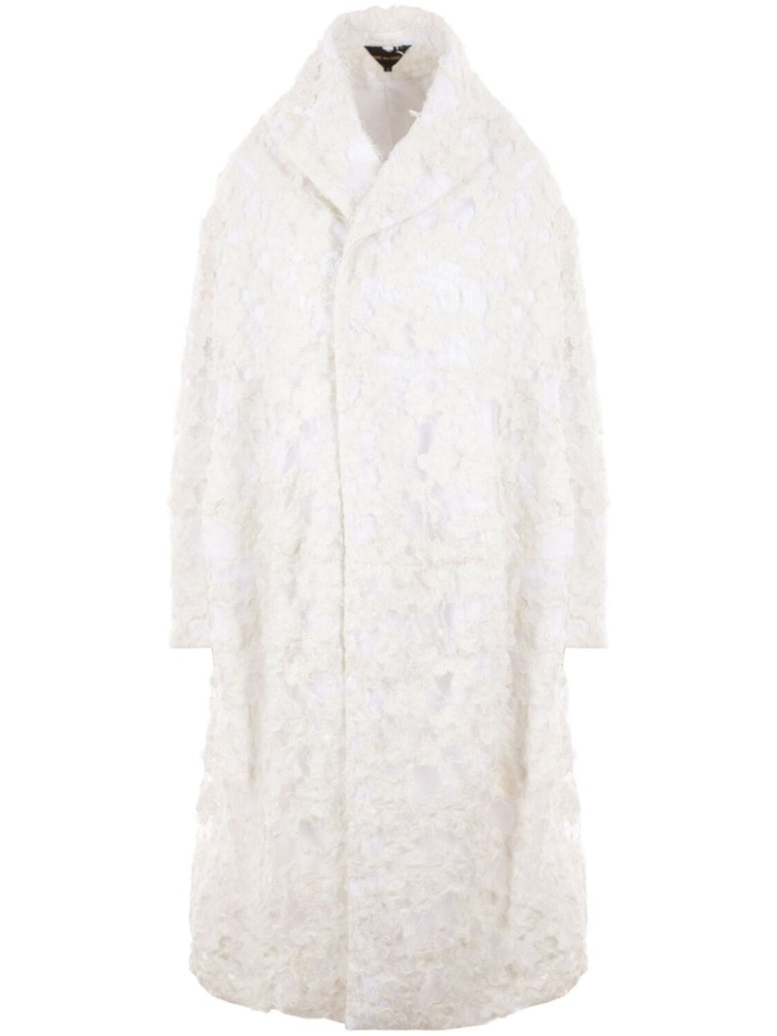 

Comme Des Garçons длинное пальто из потертого кружева, белый