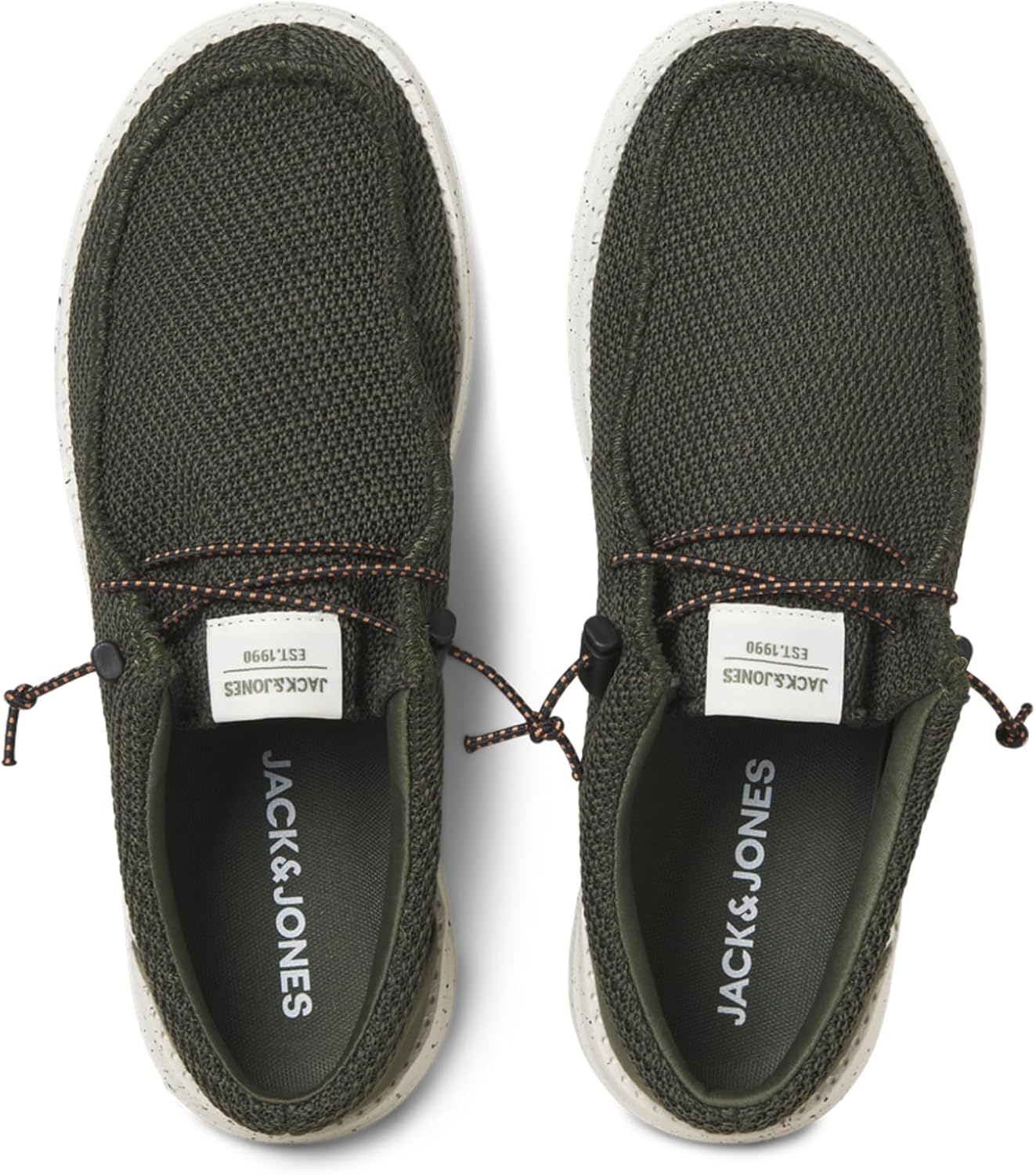 Мужские лоферы Jack Jones Smart Casual Jfwtaffy из сетки Jack & Jones, оливковый — фото 2
