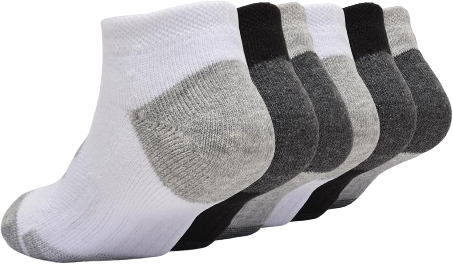 Under Armour унисекс-детские носки 6-pack Eco Performance Tech полу-амортизирующие низкие, White — фото 4