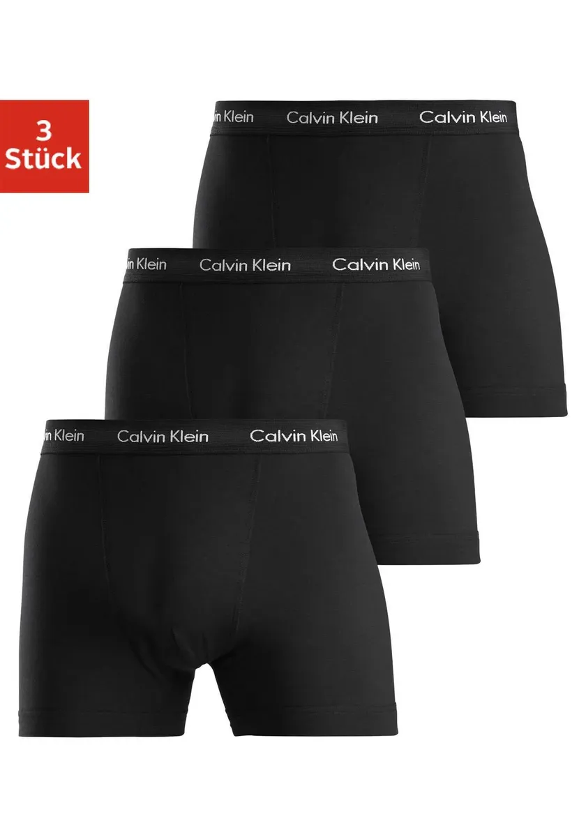 

Calvin Klein Underwear Trunk (3 шт.), однотонный черный, черный