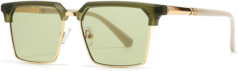 

Модные квадратные женские солнцезащитные очки с градиентным переходом, мужские винтажные синие очки UV400, популярные роскошные ретро-очки с градиентным переходом HYYZZC, C5 Green Green