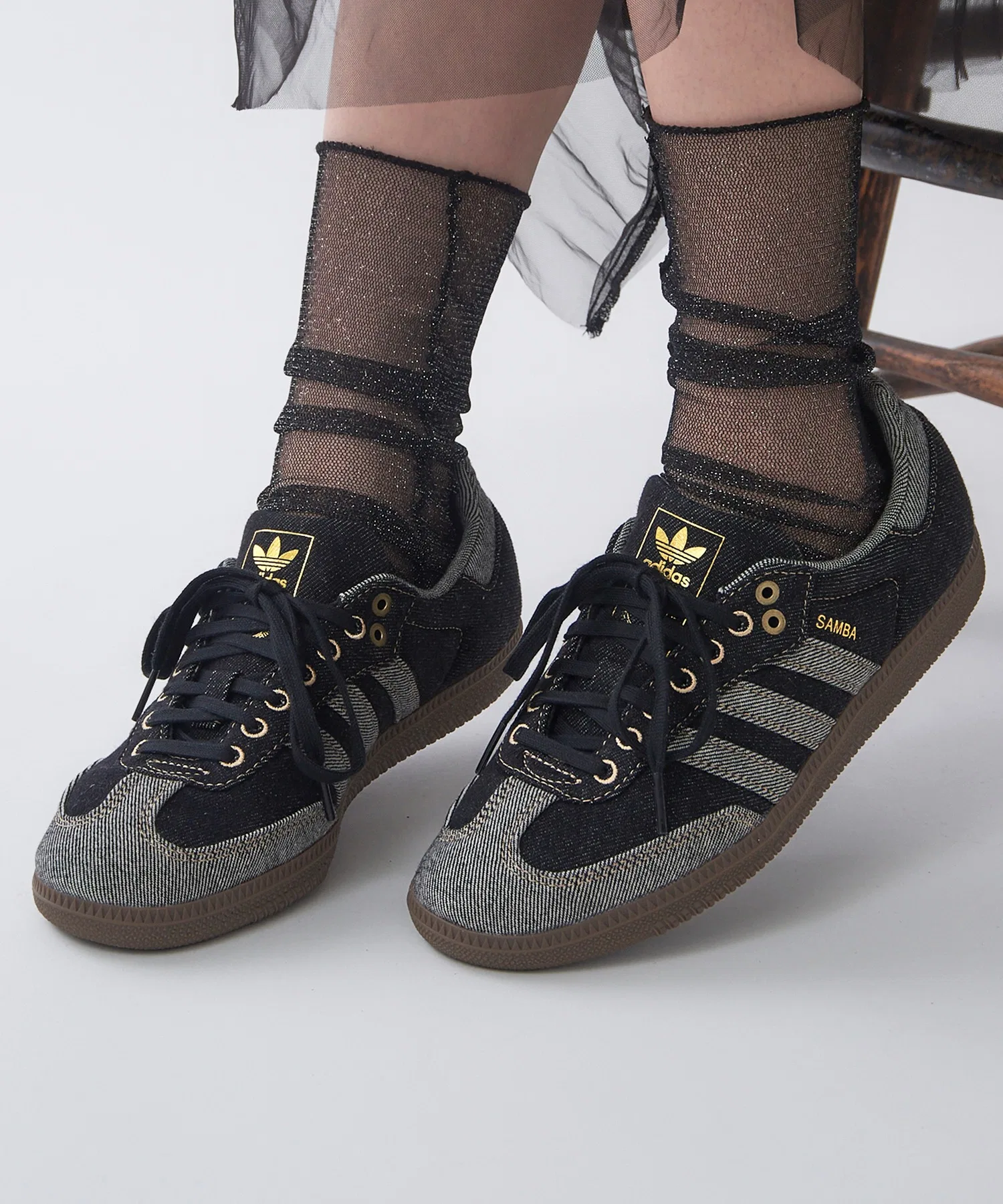 Унисекс кроссовки из кожи Adidas Samba OG чёрные