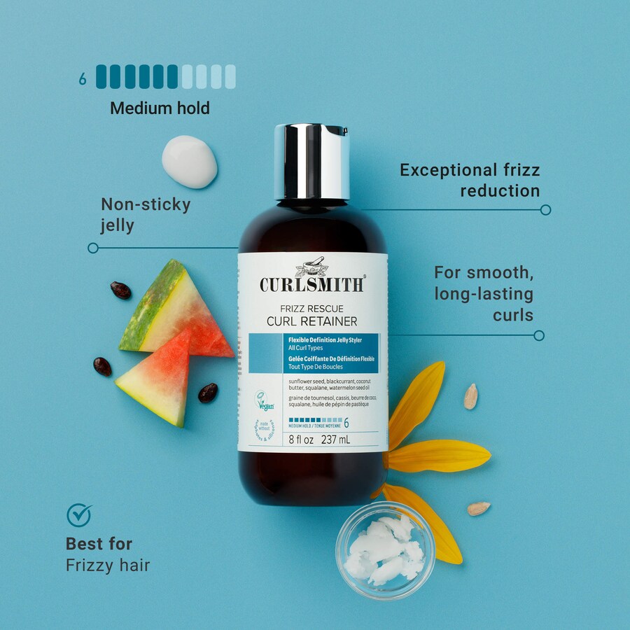 Гель для сохранения упругости локонов Frizz Rescue Curl Retaining Jelly Curlsmith, 8 oz/237 mL — фото 3