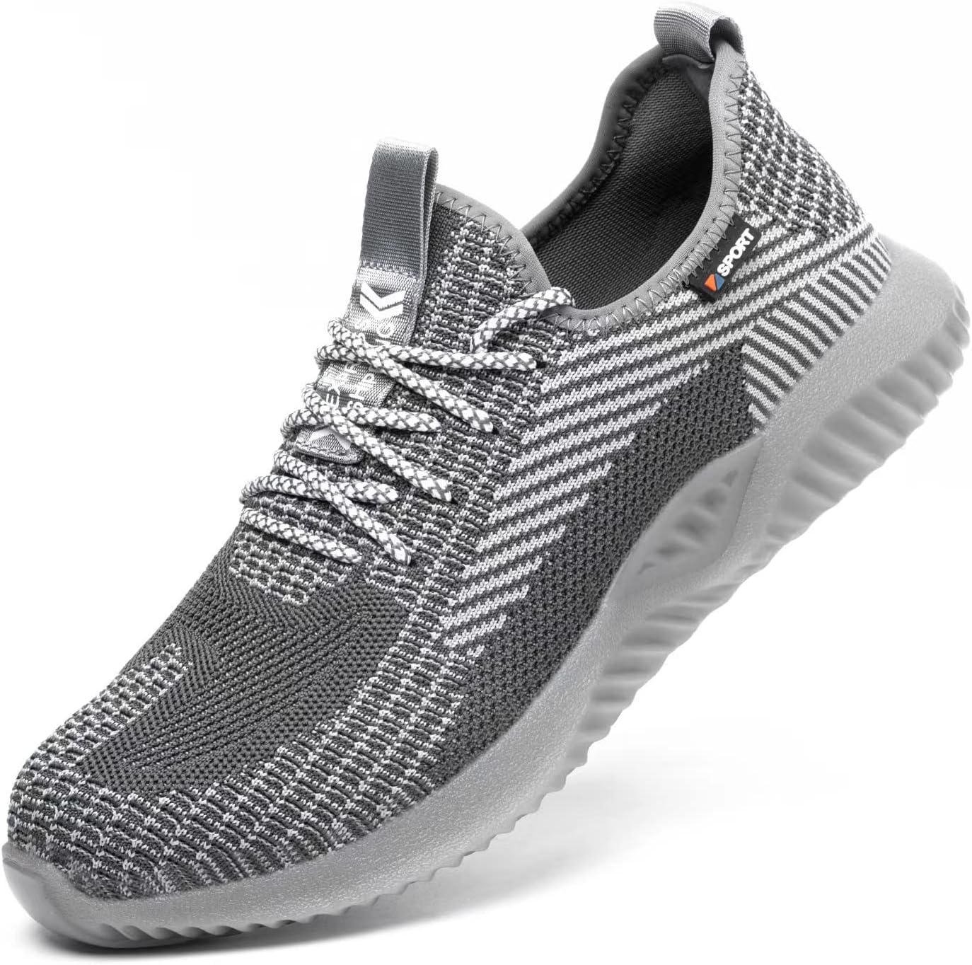 

Мужские и женские рабочие ботинки Furuian со стальным носком, удобные, нескользящие, защитные, со стальным носком, для промышленного, складского и строительного применения, серый