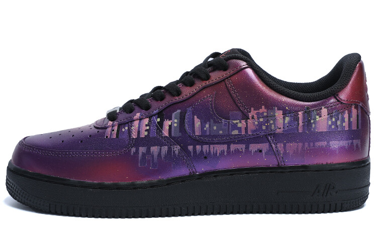 

Кроссовки Nike Air Force 1 Skateboarding Shoes Women's Low-top Black/purple, черный