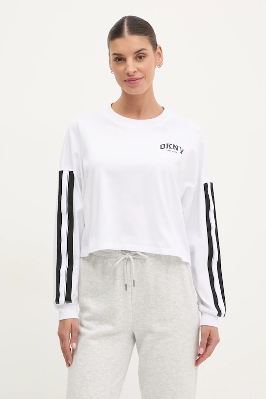 

Лонгслив хлопковый Dkny, белый
