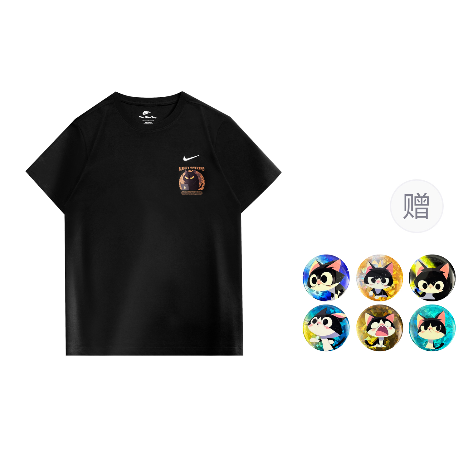 

Nike Футболка спортивная Unisex Black, с бейджем в подарок, Черный, Nike Футболка спортивная Unisex Black, с бейджем в подарок