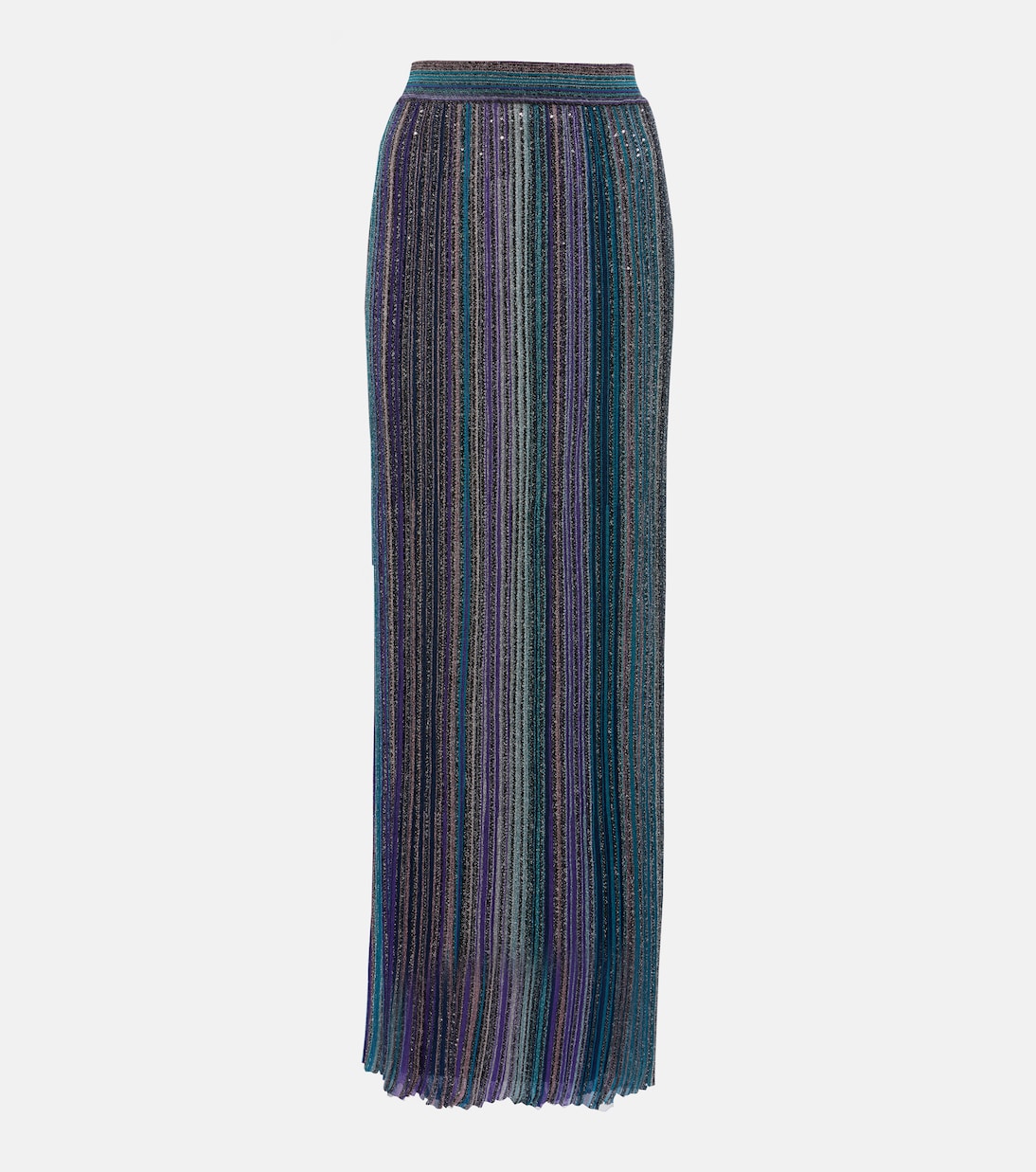 

Юбка макси из ламе в рубчик в полоску Missoni, Dark Tones Multicolor