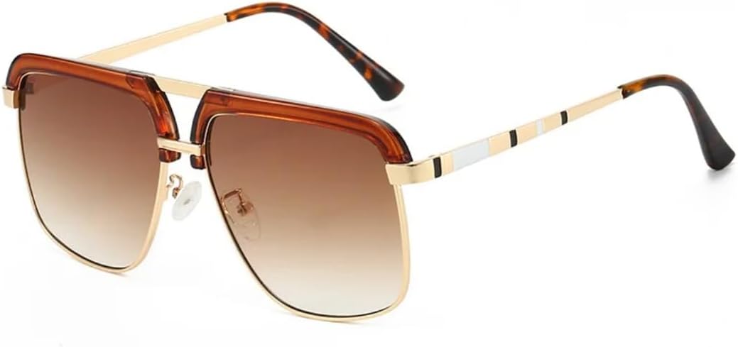 

Роскошные солнцезащитные очки в овальной оправе с градиентным переходом цвета черепаховой панцири для женщин и мужчин в стиле ретро с защитой от УФ-излучения UV400 TOIPASTN, Brown