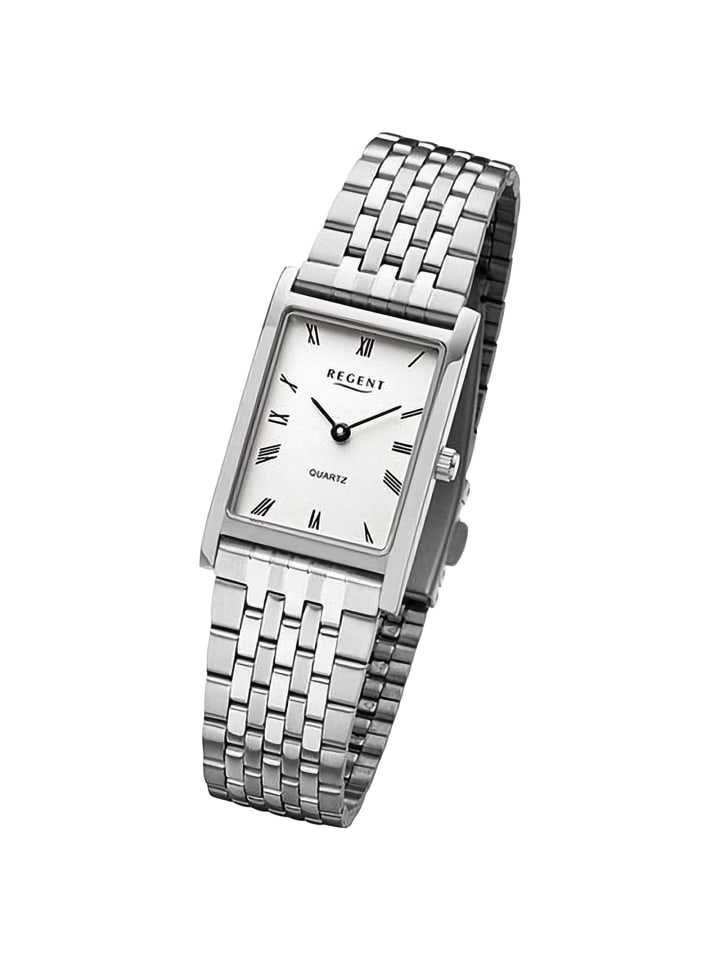 

Аналоговые наручные часы Regent, металлический браслет, серебристый цвет, очень большой размер (примерно 22х34 мм)
