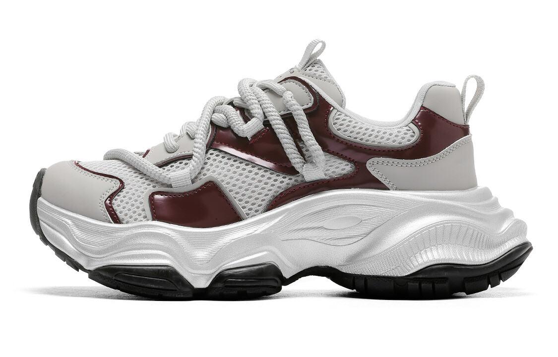 

Кроссовки C°BANNER Chunky Sneakers Women's Low-top Grey/Red, серый/красный