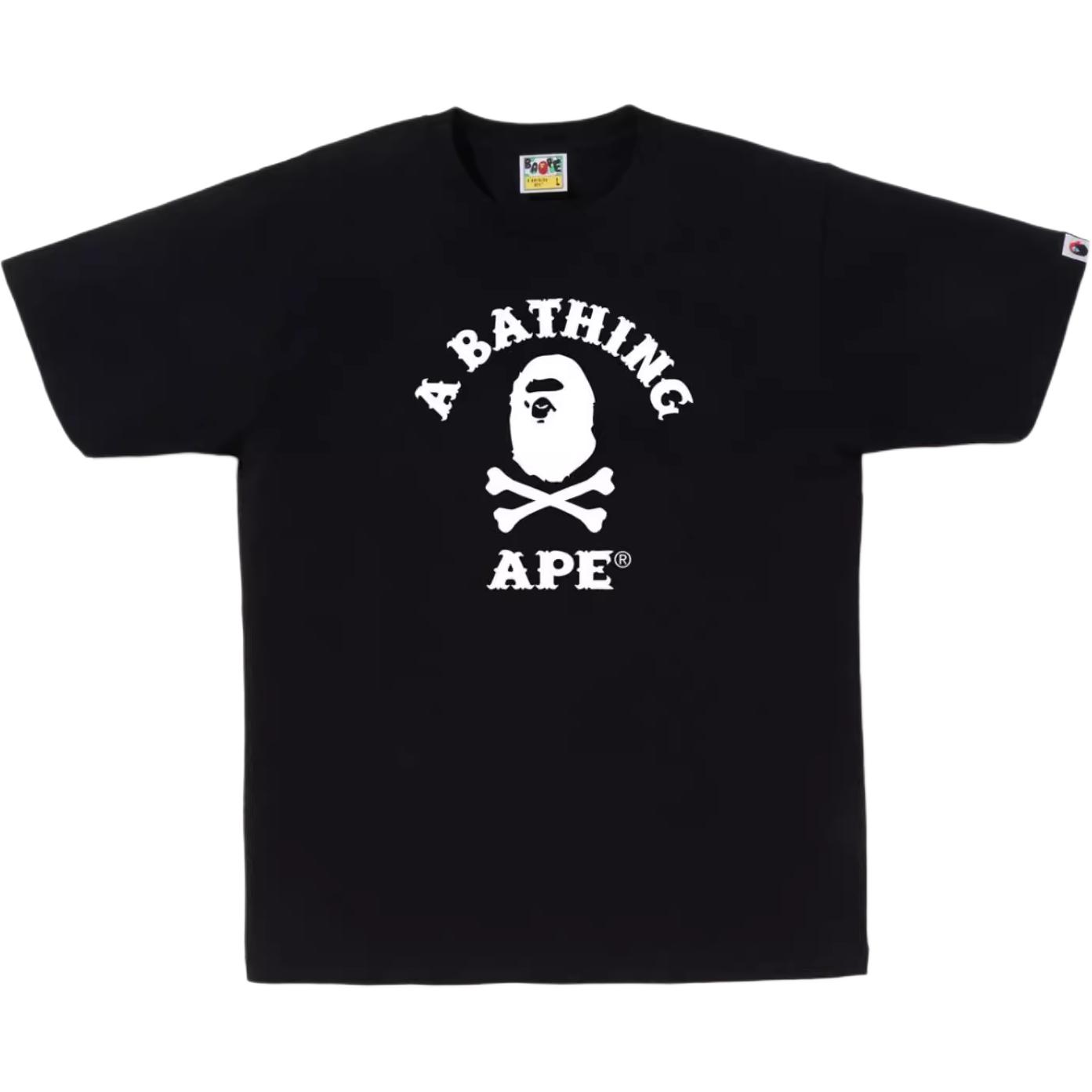 Футболка Bape Ape Crossbone College A BATHING APE, оранжевый — фото 2