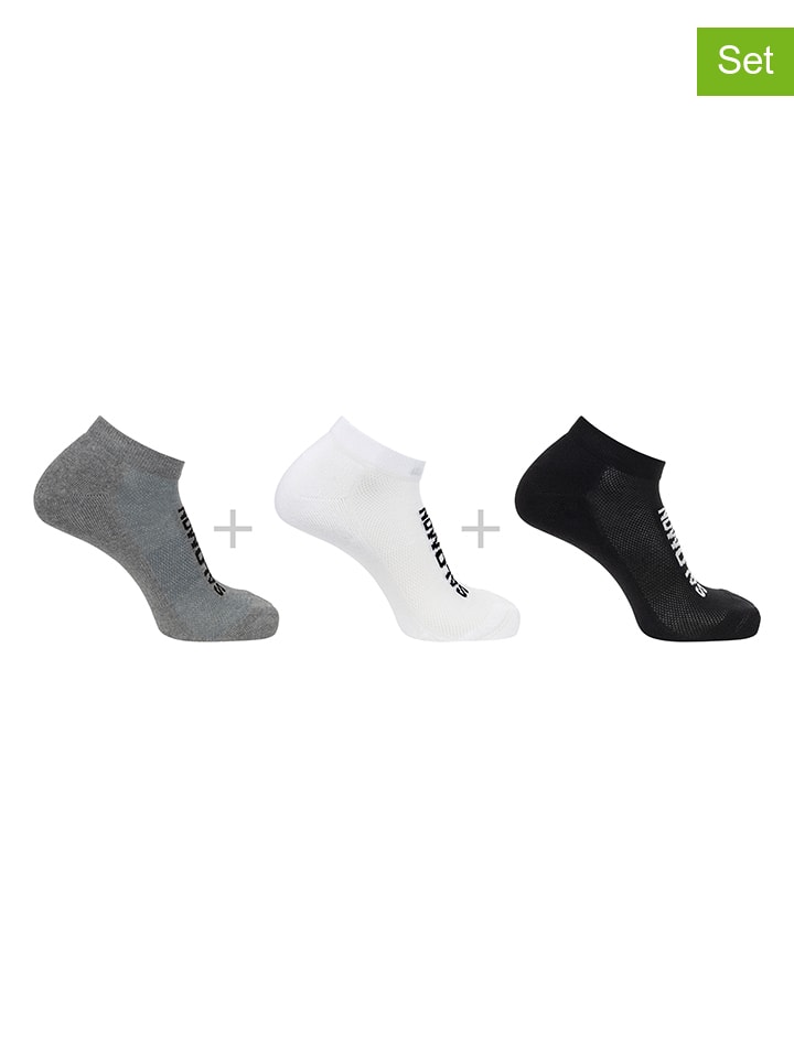 

SALOMON Набор из 3 пар функциональных носков "Everyday Low" серого, белого и черного цвета