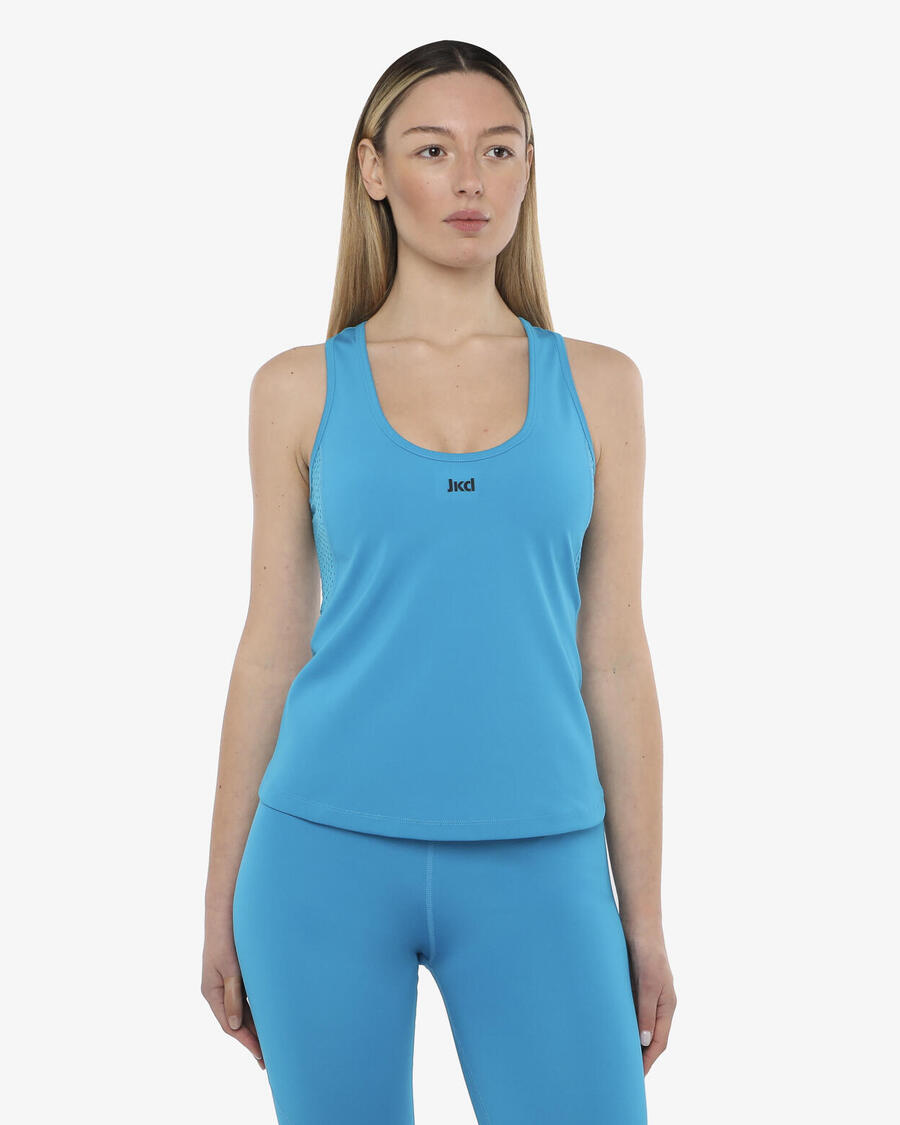 

JAKED Женская майка для фитнеса из синтетического материала бирюзового цвета