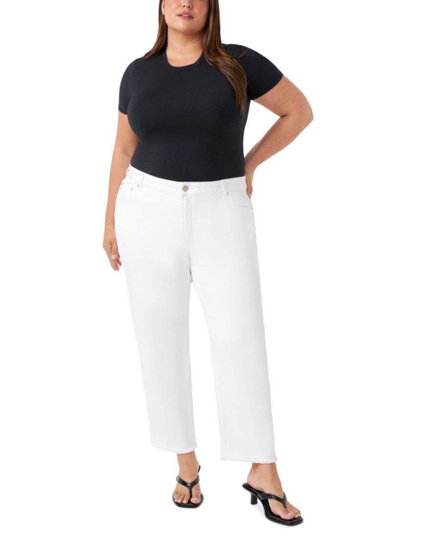 

Винтажные прямые джинсы больших размеров до щиколотки Seven7, White