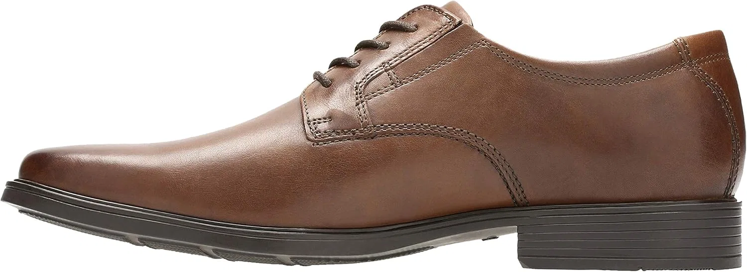 Мужские туфли-дерби Clarks Tilden Plain, Dark Brown — фото 4
