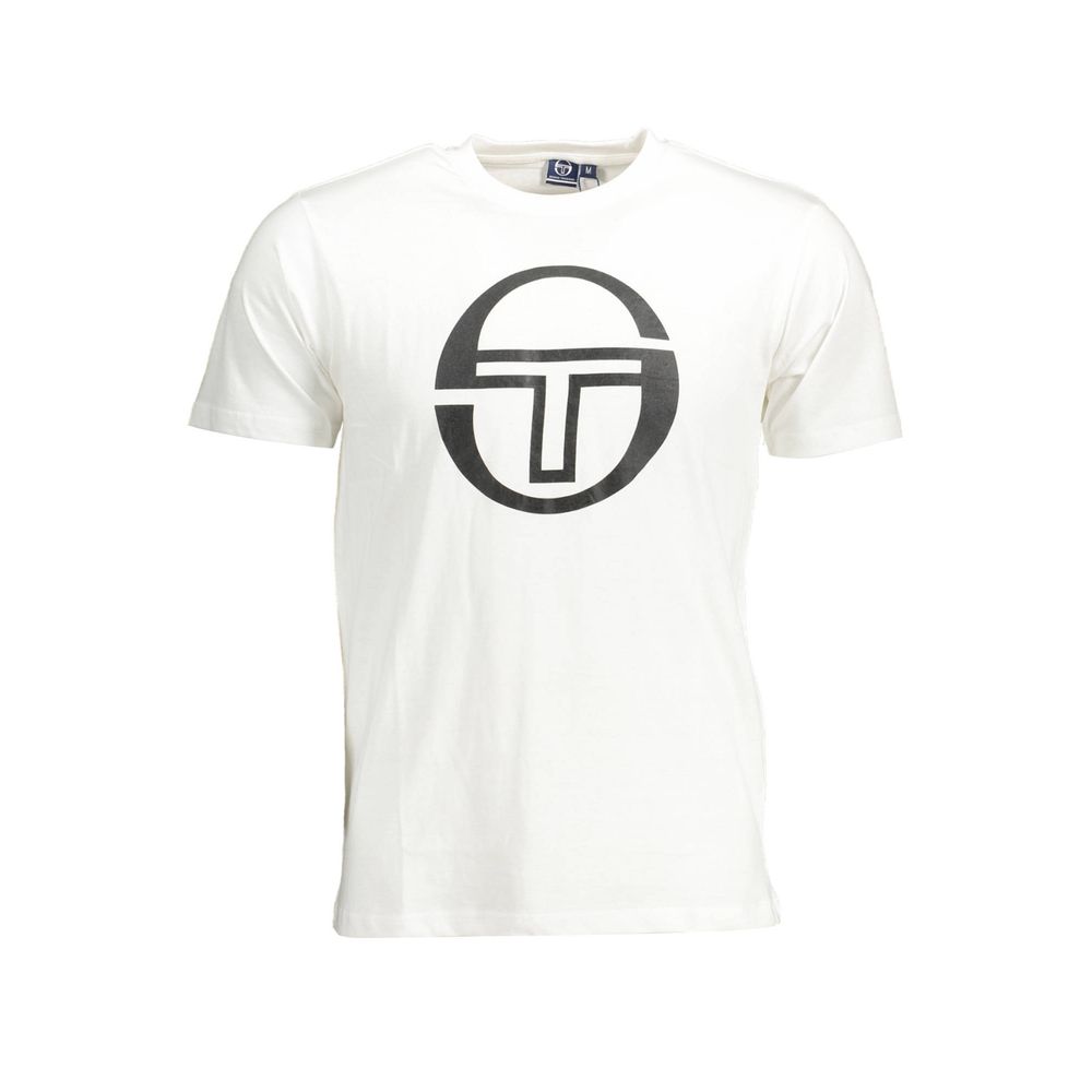 

Белая хлопковая футболка Sergio Tacchini