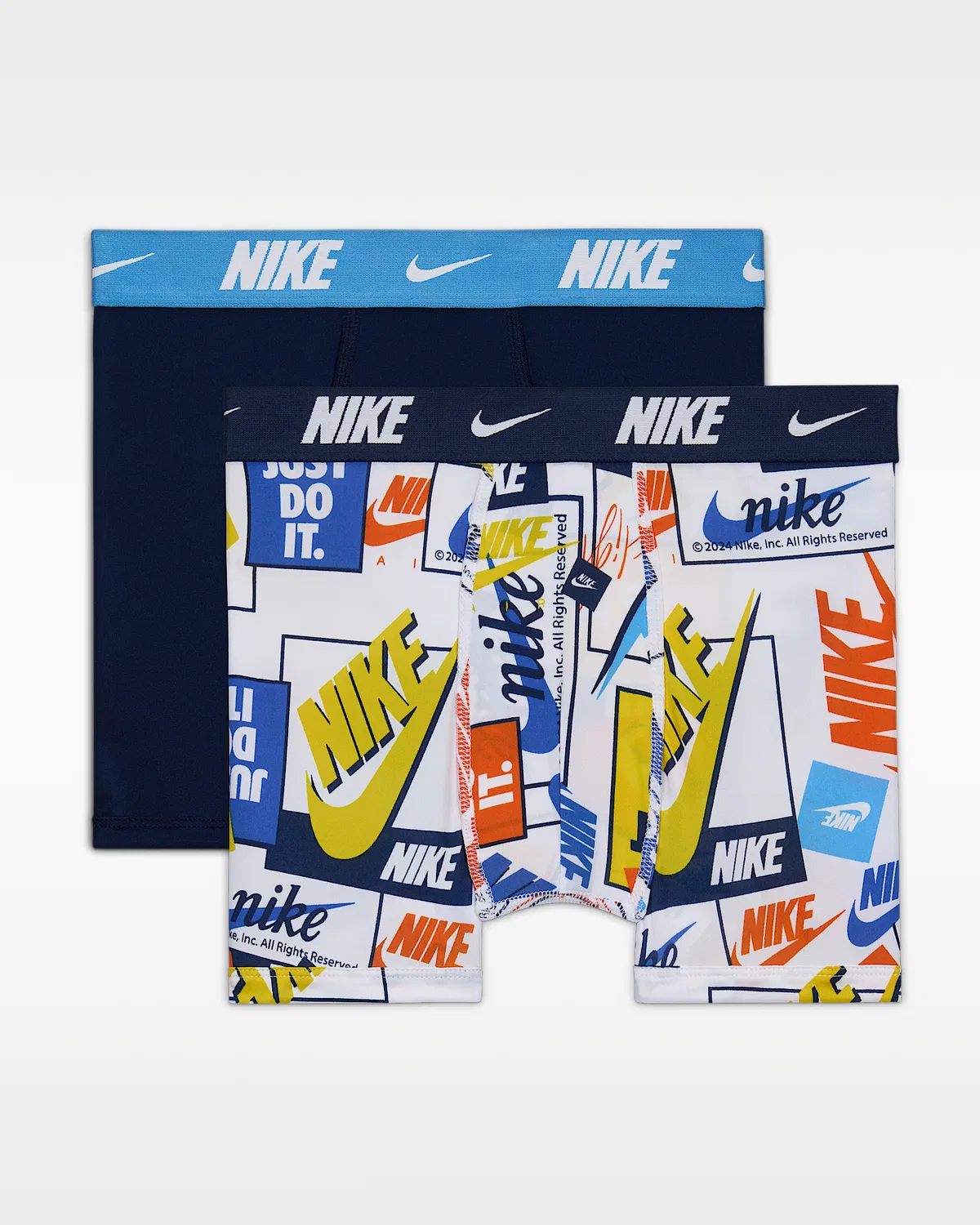 Большие детские боксеры Dri-FIT с принтом (2 шт.) Nike, White