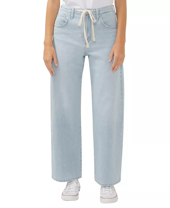 

Женские джинсы Be Easy Straight Leg с завязками Silver Jeans Co., синий