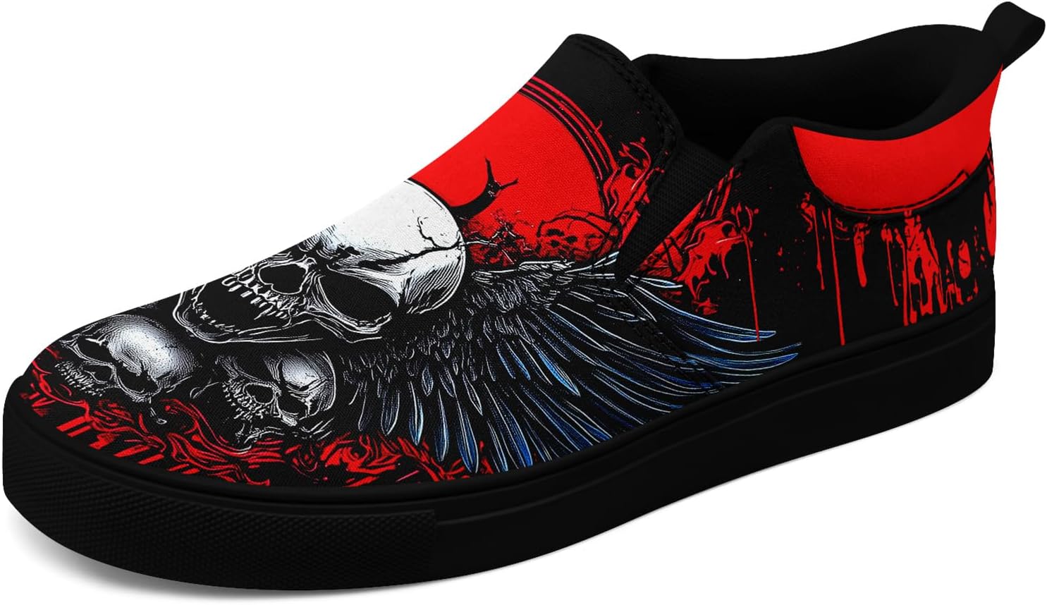 

Женские готические слипоны с черепом AWSOLE на холщовой основе, мужские низкие кеды с темным арт-розовым дизайном, стильные кроссовки, удобная модная обувь для уличного стиля