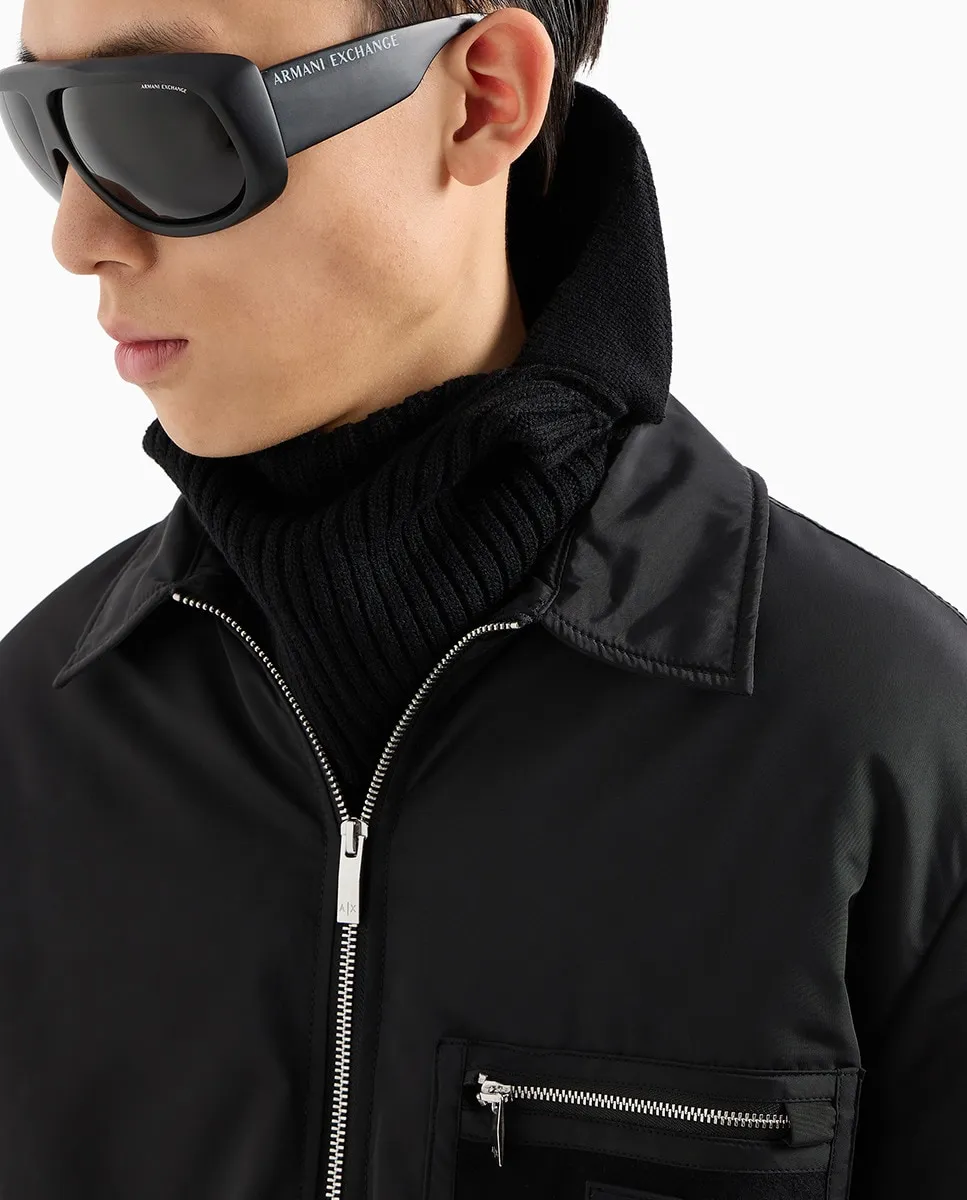 

Мужская нейлоновая верхняя рубашка Armani Exchange, черный