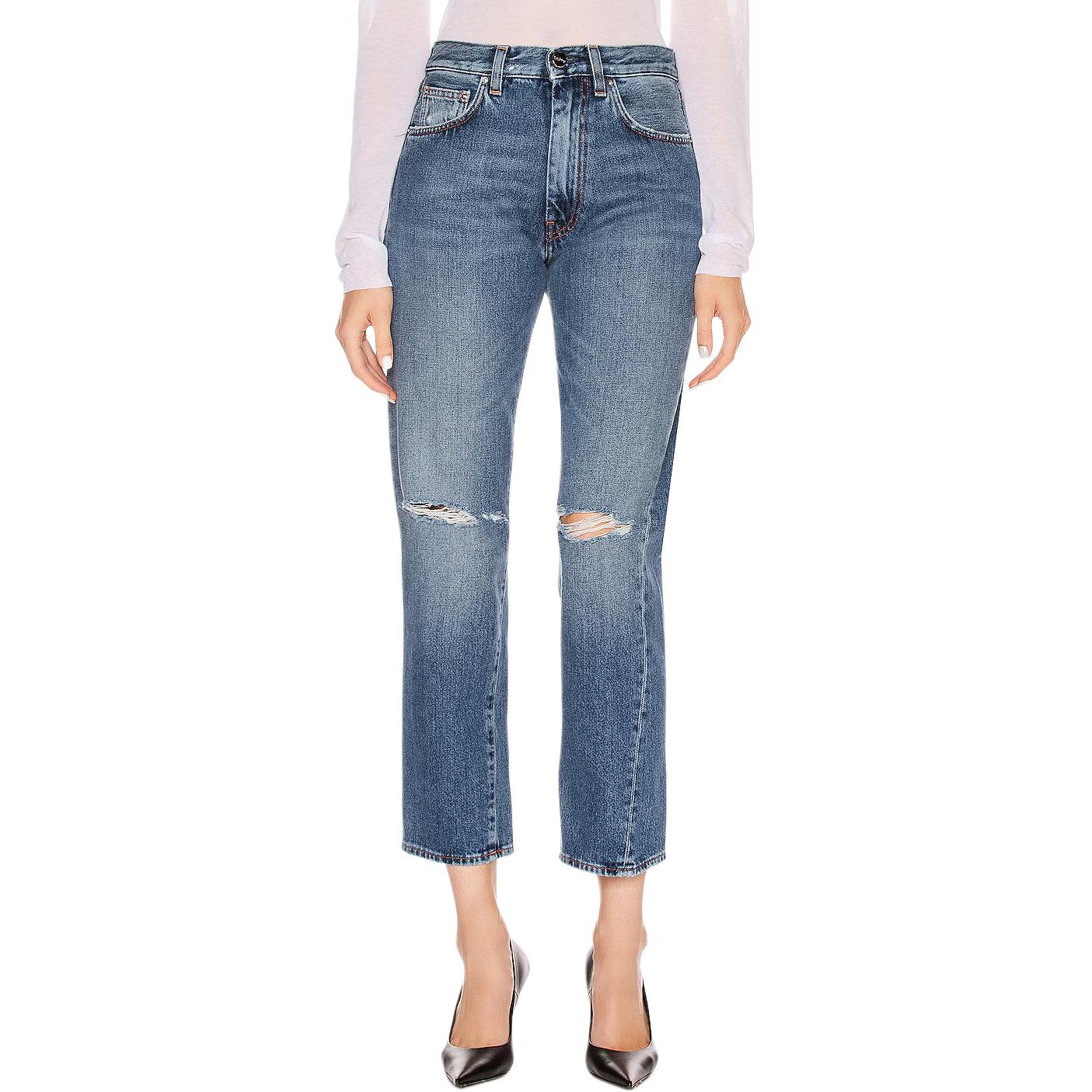 

TOTEME Джинсы унисекс постиранные голубые