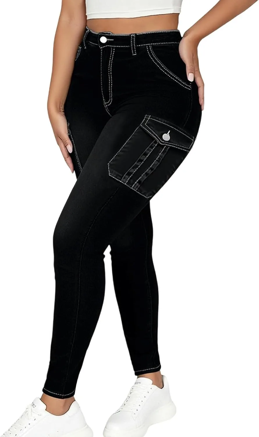 

Скинни джинсы для женщин plus size stretch high waisted Cuyulitcik