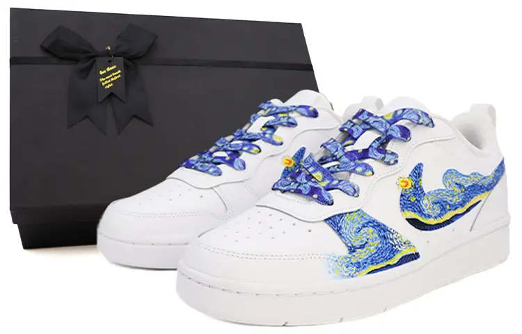 

Кроссовки Nike Court Borough 2 Skateboarding Shoes Women's Low-top White, белый/синий