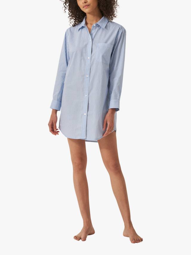 

Полосатая ночная рубашка из органического хлопка myza, Blue/White