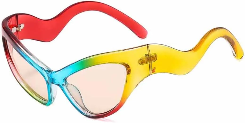 

Солнцезащитные очки премиум-класса, модные, с защитой UV400. Модель: TVTBBVV, тип «кошачий глаз», крупная оправа, волнообразные дужки. Цвет: Rainbow Champagne. Унисекс