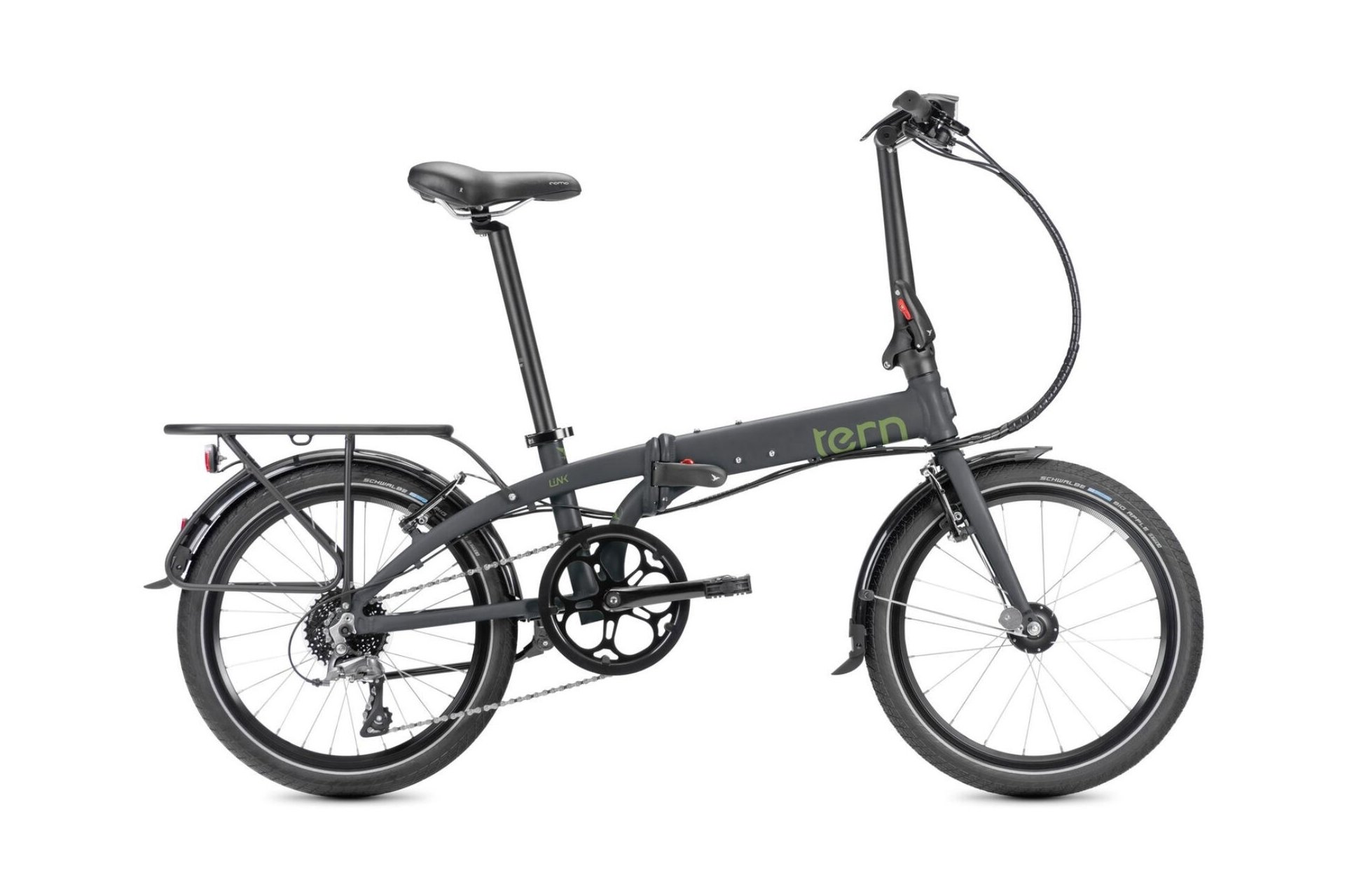 

Городской велосипед Tern Link d8 - 20 дюймов - faltrahmen, grau | satin steel grey/pistachio