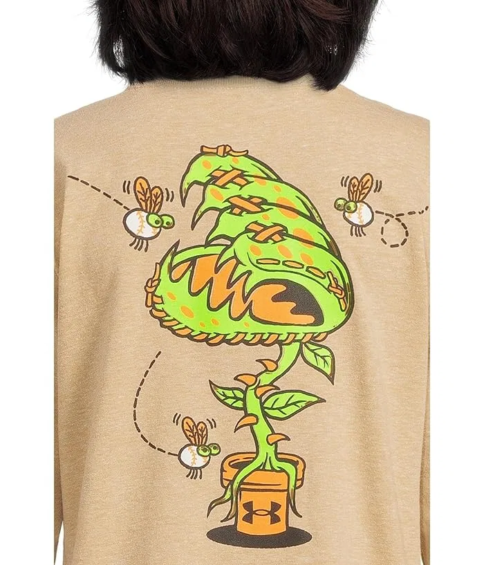 Футболка с длинным рукавом Baseball Fly Trap Under Armour Kids, Field Khaki — фото 3
