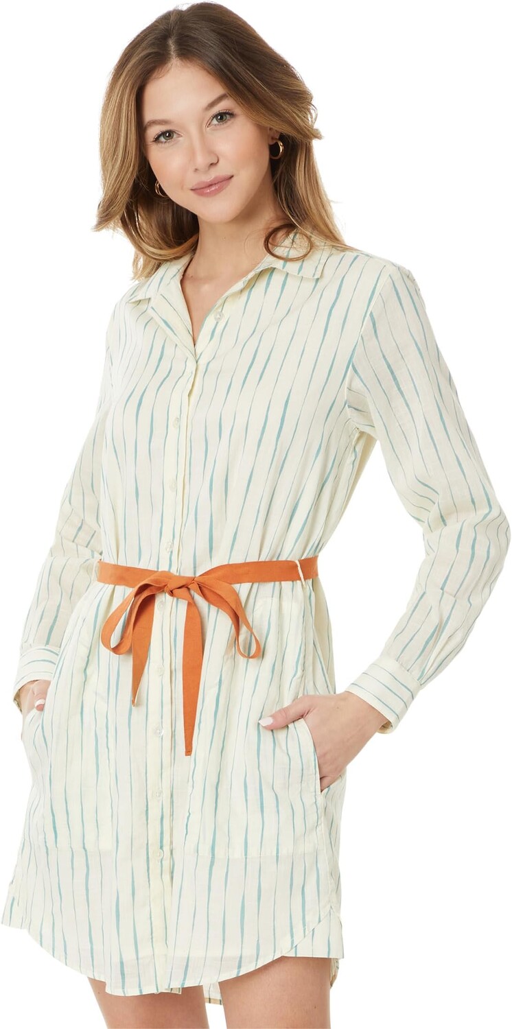

Платье Lilla P Long Sleeve Shirt Dress, цвет Rope/Sea