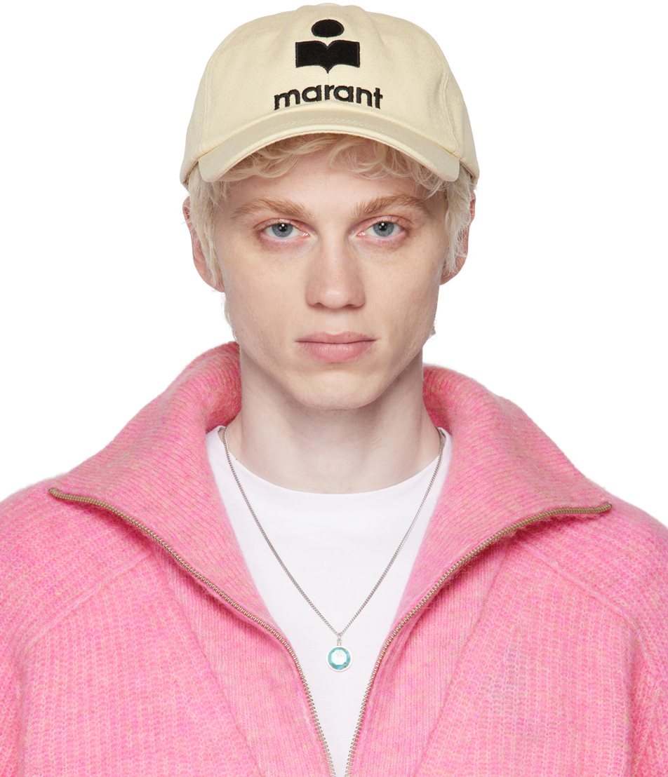 

Белая кепка Tyron Isabel Marant, экрю/черный