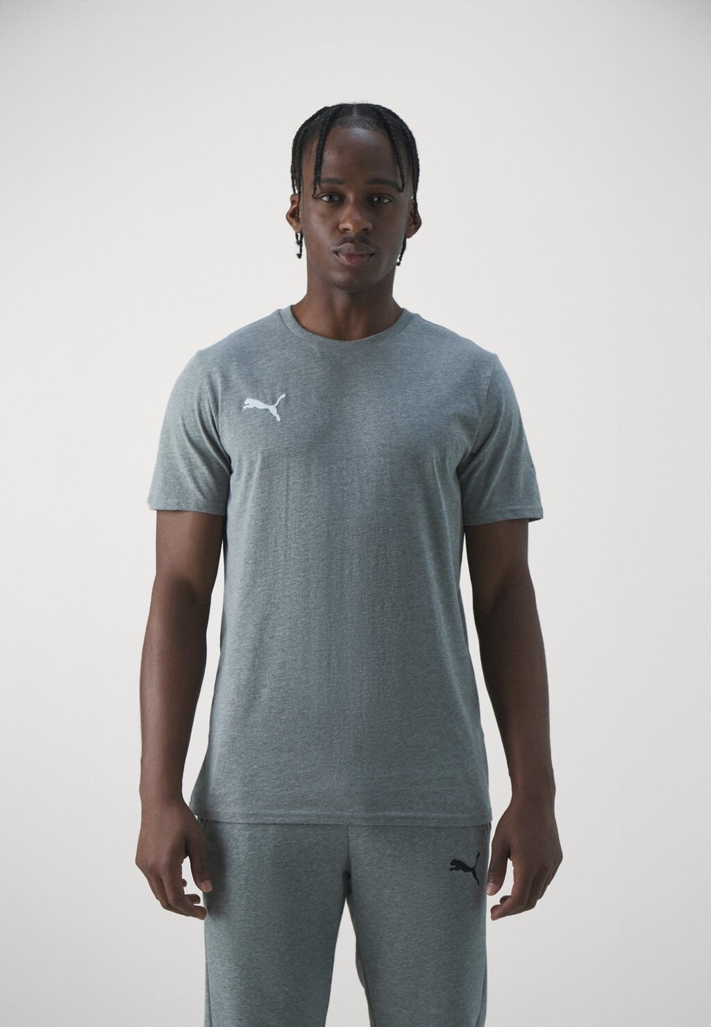 

Базовая футболка Teamgoal Casuals Tee Puma, цвет medium gray heather/white