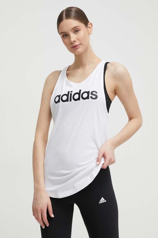 

Хлопковый топ adidas, белый