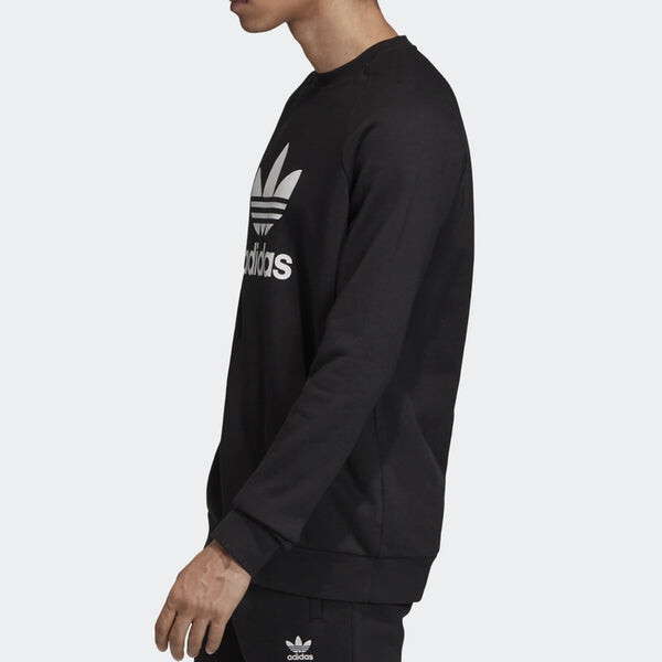 Толстовка adidas originals Trf Flc Crew Sports Pullover Black, черный — фото 4