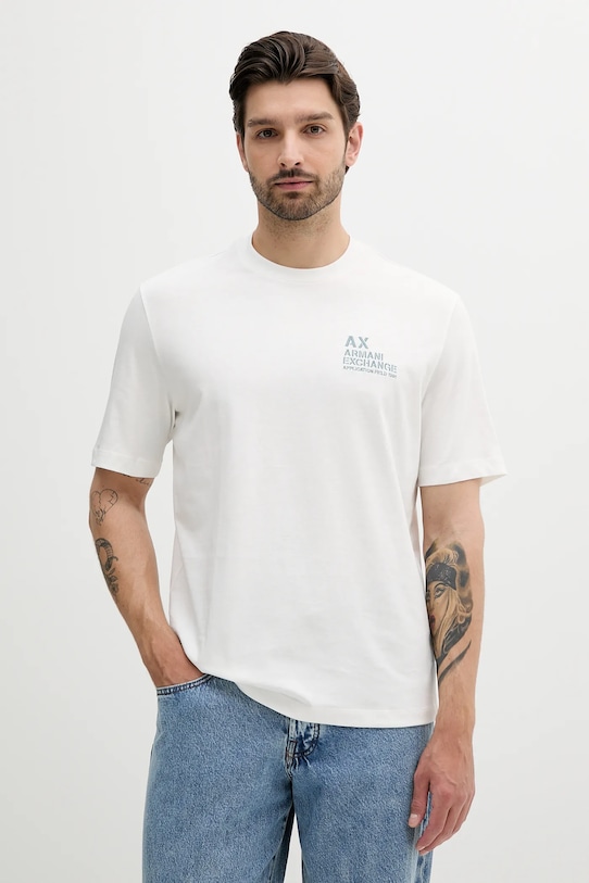 

Хлопковая футболка Armani Exchange, белый