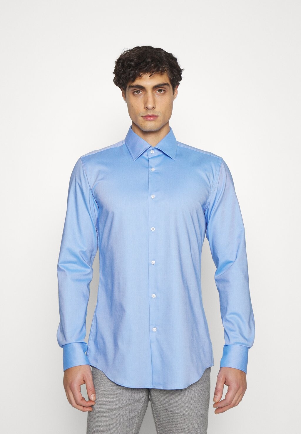 

Классическая рубашка Hank BOSS, цвет light pastel blue